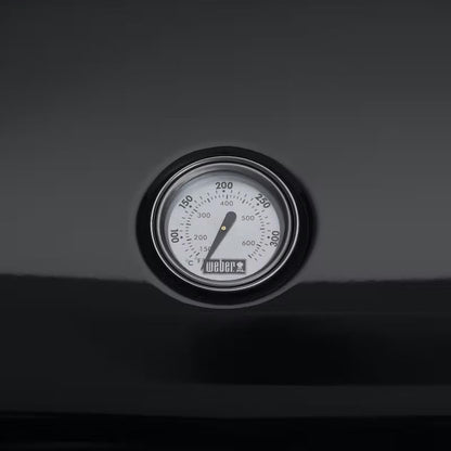 Weber Lumin grill elektryczny z uchwytem/uszczelnieniem, wędzenie, gotowanie na parze, gotowanie i utrzymywanie ciepła, do 315°C, emaliowane ruszty żelazne, powierzchnia gotowania: 33 x 49 cm, czarny