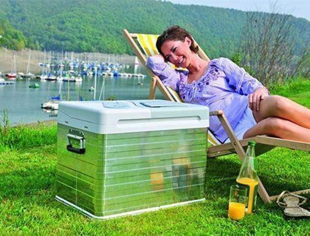 Mobicool Q40 AC/DC – przenośna lodówka termoelektryczna, aluminiowa, 39 litrów, 12 V i 230 V, do samochodów osobowych, ciężarowych i gniazdka, aluminiowa obudowa