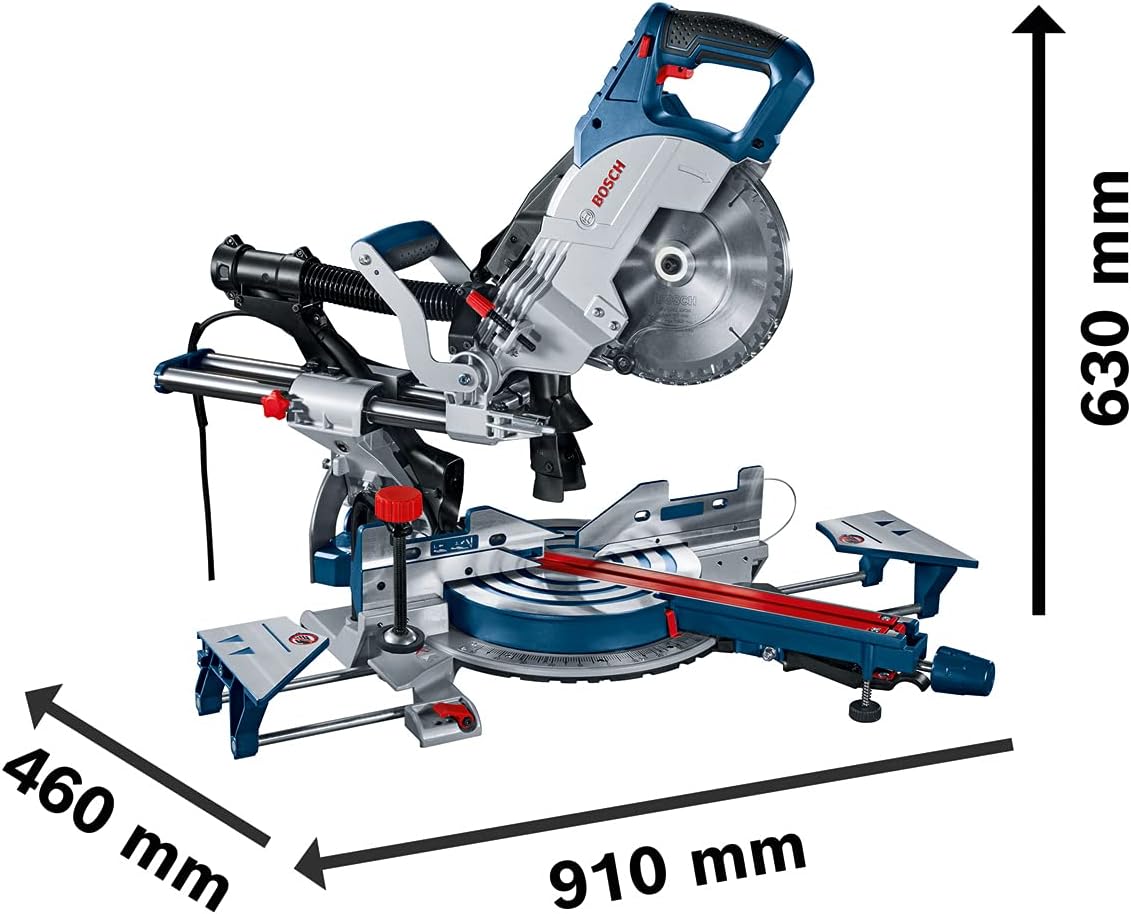 Bosch Professional: ukośnica do paneli GCM 8 SJL (1 600 W, średnica tarczy pilarskiej 216 mm, 1 tarcza pilarska, zacisk)