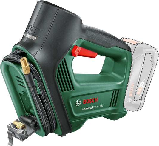 Bosch Easyinflate 18V-500 Pompka, Czarny/Zielony, ‎11,7 x 10 x 15,6 cm; 700 g