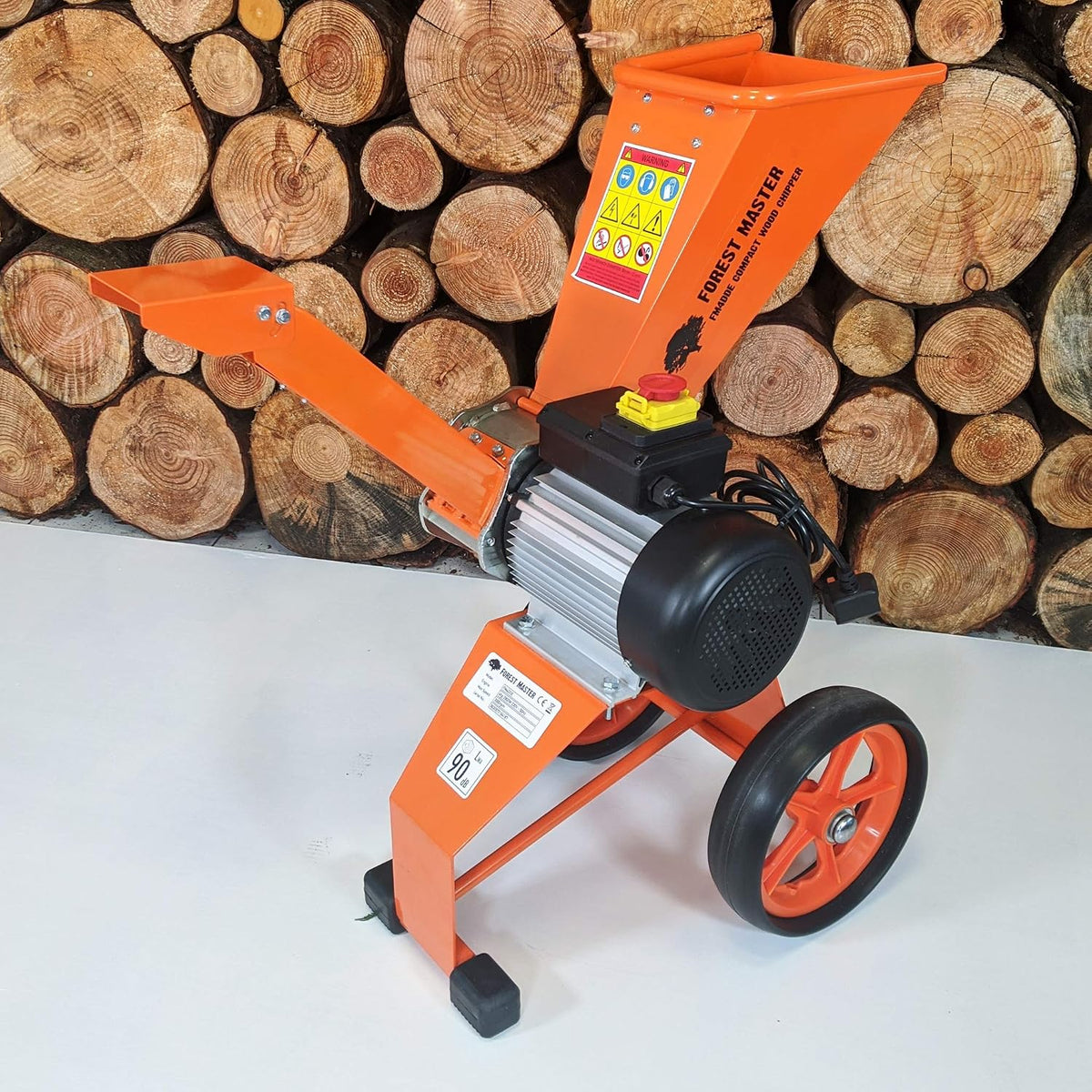 Forest Master FM4DDE Kompaktowy elektryczny rębak do drewna, Rozdrabniacz 2800 W, 4 szt, gałęzi, liście, drewno, rozdrabniacz ogrodowy, rozdrabniacz elektryczny